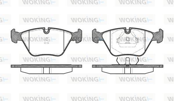 Woking P3703.00 - Тормозные колодки, дисковые, комплект unicars.by