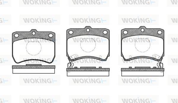 Woking P3713.02 - Тормозные колодки, дисковые, комплект unicars.by