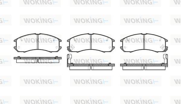 Woking P3733.02 - Тормозные колодки, дисковые, комплект unicars.by