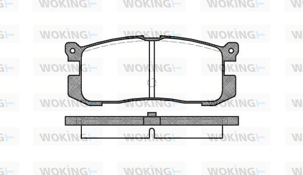 Woking P3723.00 - Тормозные колодки, дисковые, комплект unicars.by