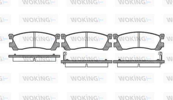 Woking P2993.12 - Тормозные колодки, дисковые, комплект unicars.by