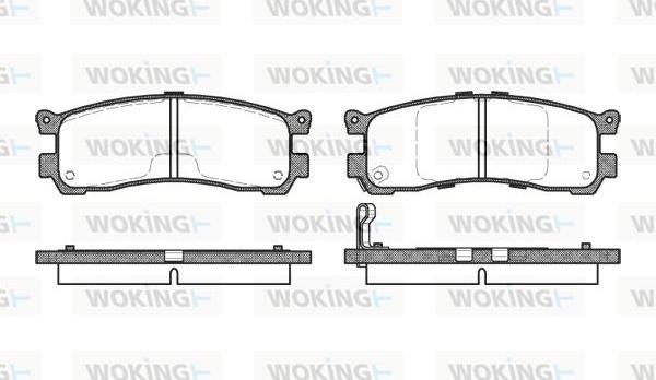 Woking P2993.21 - Тормозные колодки, дисковые, комплект unicars.by