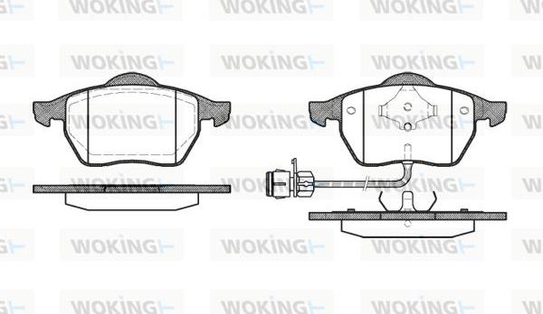 Woking P2903.02 - Тормозные колодки, дисковые, комплект unicars.by