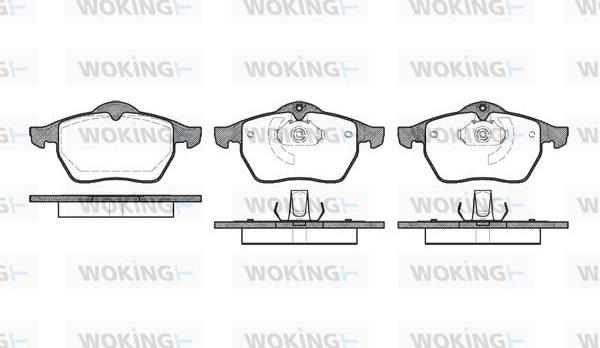 Woking P2903.10 - Тормозные колодки, дисковые, комплект unicars.by