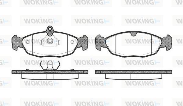 Woking P2933.20 - Тормозные колодки, дисковые, комплект unicars.by