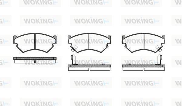 Woking P2403.02 - Тормозные колодки, дисковые, комплект unicars.by