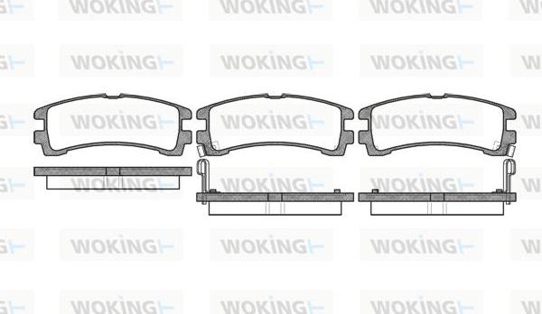 Woking P2473.02 - Тормозные колодки, дисковые, комплект unicars.by