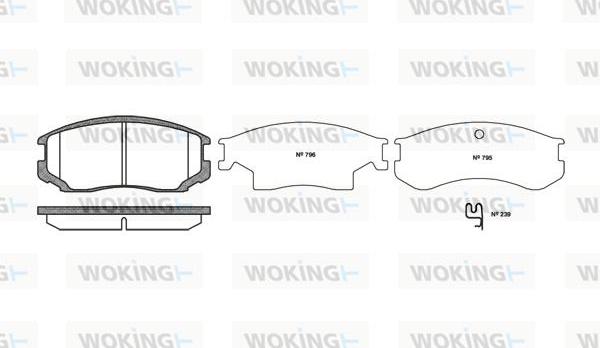 Woking P2573.22 - Тормозные колодки, дисковые, комплект unicars.by