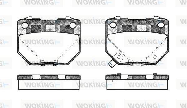 Woking P2653.21 - Тормозные колодки, дисковые, комплект unicars.by