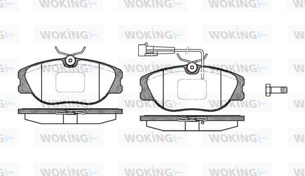 Woking P2053.12 - Тормозные колодки, дисковые, комплект unicars.by