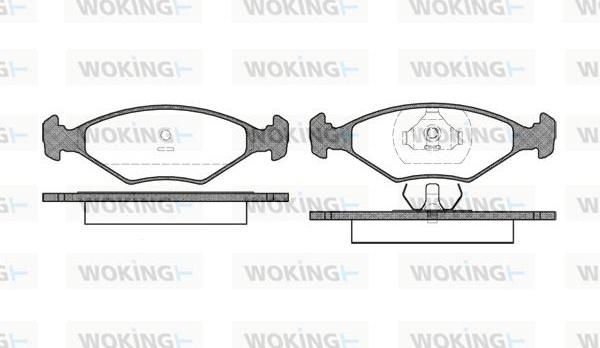 Woking P2013.00 - Тормозные колодки, дисковые, комплект unicars.by