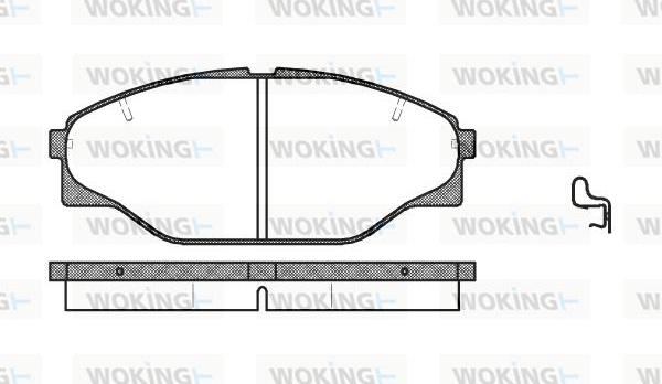 Woking P2143.04 - Тормозные колодки, дисковые, комплект unicars.by