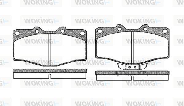 Woking P2153.02 - Тормозные колодки, дисковые, комплект unicars.by