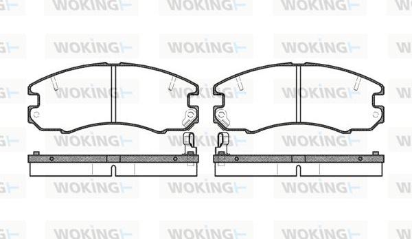 Woking P2163.04 - Тормозные колодки, дисковые, комплект unicars.by