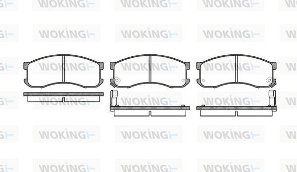 Woking P2133.02 - Тормозные колодки, дисковые, комплект unicars.by