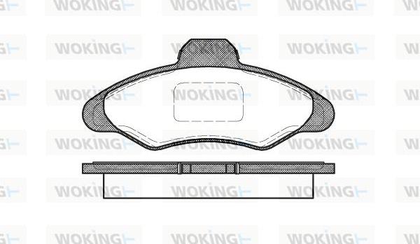 Woking P2313.00 - Тормозные колодки, дисковые, комплект unicars.by