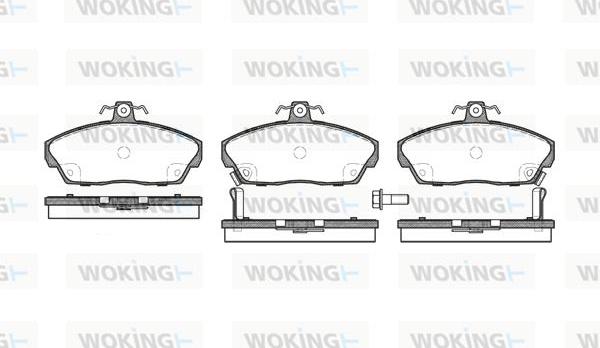 Woking P2373.02 - Тормозные колодки, дисковые, комплект unicars.by