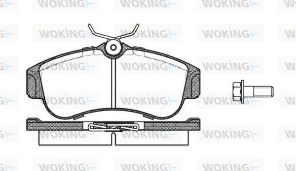 Woking P2203.00 - Тормозные колодки, дисковые, комплект unicars.by