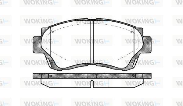 Woking P2703.00 - Тормозные колодки, дисковые, комплект unicars.by