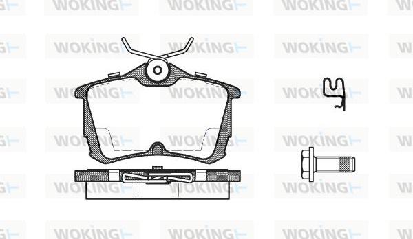 Woking P7953.02 - Тормозные колодки, дисковые, комплект unicars.by