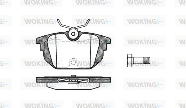 Woking P7923.00 - Тормозные колодки, дисковые, комплект unicars.by