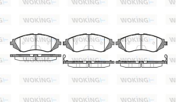 Woking P7453.02 - Тормозные колодки, дисковые, комплект unicars.by