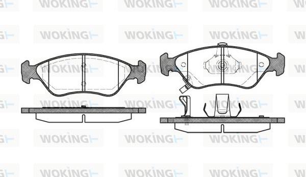 Woking P7483.02 - Тормозные колодки, дисковые, комплект unicars.by