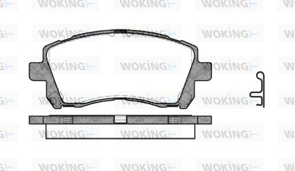 Woking P7553.02 - Тормозные колодки, дисковые, комплект unicars.by