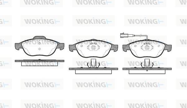 Woking P7603.11 - Тормозные колодки, дисковые, комплект unicars.by