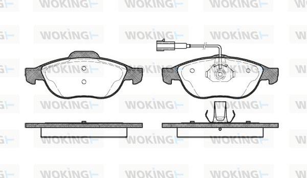 Woking P7603.22 - Тормозные колодки, дисковые, комплект unicars.by