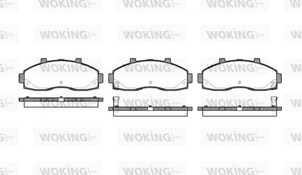 Woking P7623.02 - Тормозные колодки, дисковые, комплект unicars.by