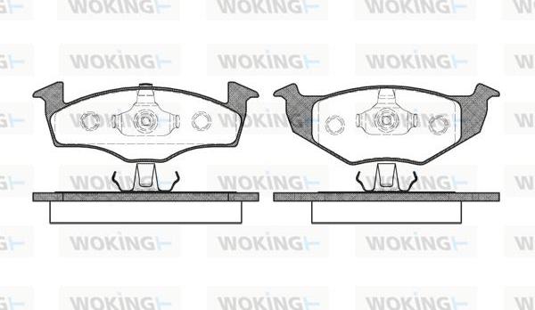 Woking P7093.00 - Тормозные колодки, дисковые, комплект unicars.by