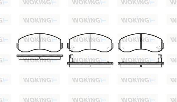 Woking P7193.02 - Тормозные колодки, дисковые, комплект unicars.by