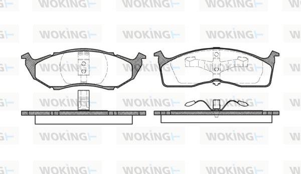 Woking P7103.00 - Тормозные колодки, дисковые, комплект unicars.by