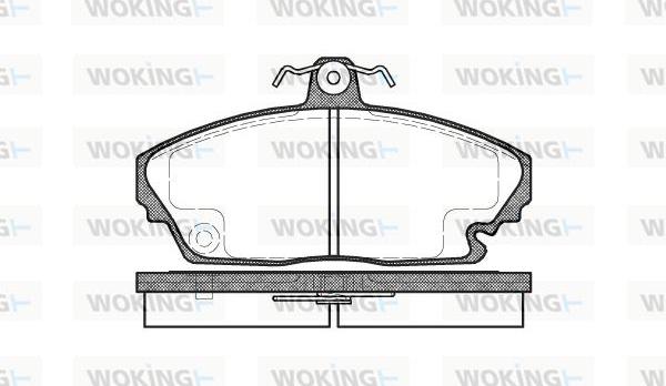 Woking P7353.00 - Тормозные колодки, дисковые, комплект unicars.by