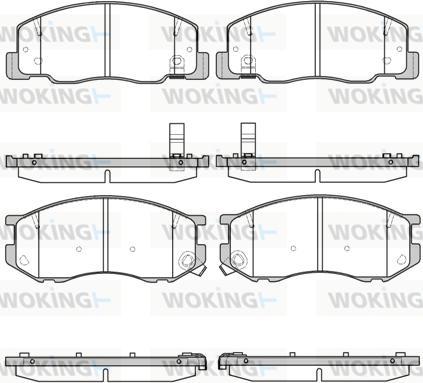 Woking P7363.04 - Тормозные колодки, дисковые, комплект unicars.by