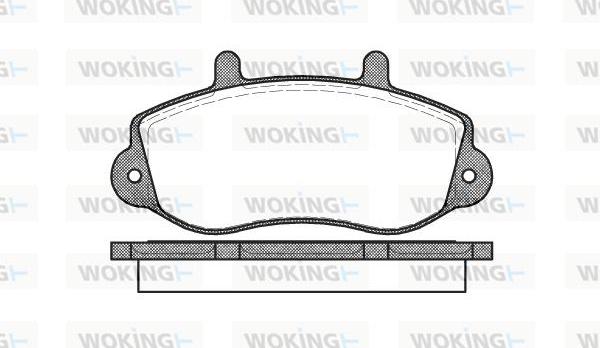 Woking P7773.00 - Тормозные колодки, дисковые, комплект unicars.by