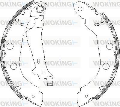 Woking Z4415.00 - Тормозные башмаки, барабанные unicars.by