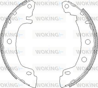 Woking Z4416.00 - Тормозные башмаки, барабанные unicars.by