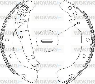 Woking Z4422.00 - Тормозные башмаки, барабанные unicars.by