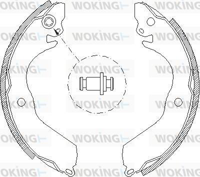 Woking Z4647.00 - Тормозные башмаки, барабанные unicars.by