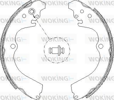 Woking Z4663.00 - Тормозные башмаки, барабанные unicars.by