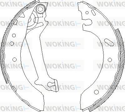 Woking Z4670.00 - Тормозные башмаки, барабанные unicars.by