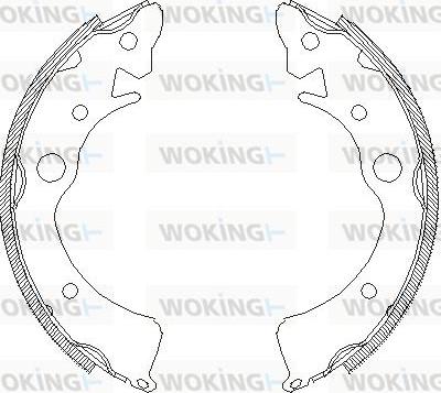 Woking Z4096.00 - Тормозные башмаки, барабанные unicars.by