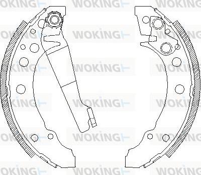 Woking Z4045.00 - Тормозные башмаки, барабанные unicars.by