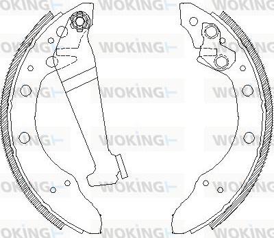 Woking Z4046.00 - Тормозные башмаки, барабанные unicars.by