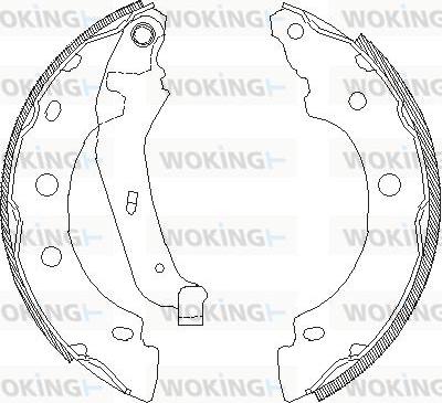 Woking Z4043.00 - Тормозные башмаки, барабанные unicars.by