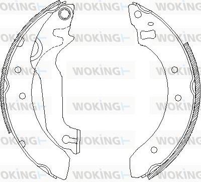 Woking Z4057.00 - Тормозные башмаки, барабанные unicars.by