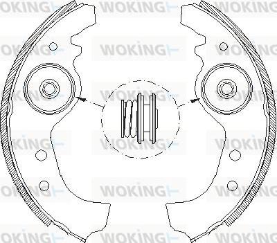 Woking Z4015.01 - Тормозные башмаки, барабанные unicars.by