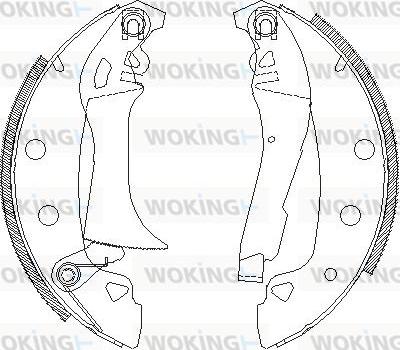 Woking Z4017.00 - Тормозные башмаки, барабанные unicars.by